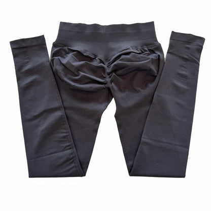 Impact Leggings for Women Low Ribbed Band Seamless Yoga Legging Scrunch Bum Gym Legging Workout Yoga Pants Push Up Sports Tights