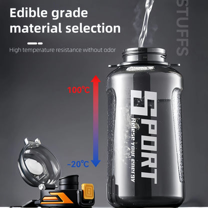 1000ml/1500ml Large Capacity Sports Water Bottle LeakProof Plastic Drinking Bottles Outdoor Travel Cycling Hiking Gym Drinkware