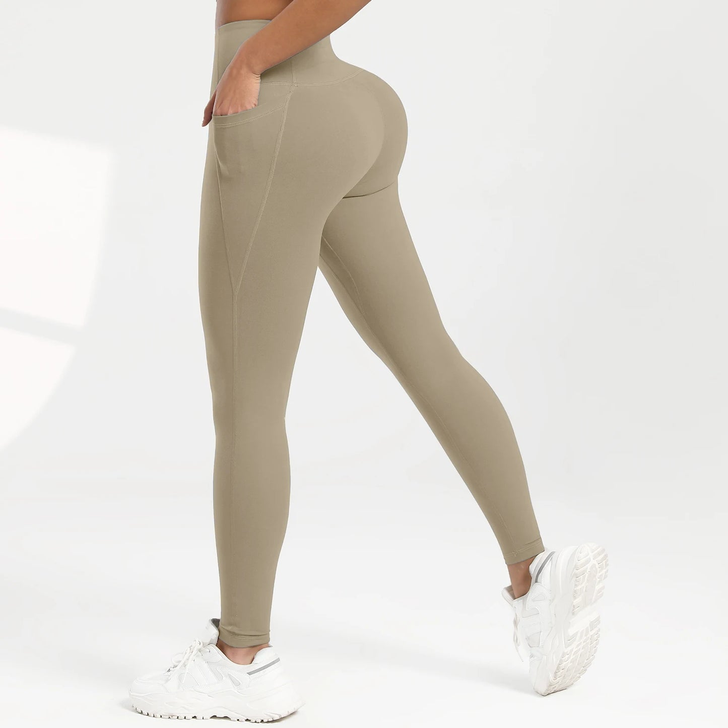 Women Pocket Yoga Leggings Fitness Running High Waist Slim Pants Push Up Sports Gym Quick Dry Jogging Casual Female Workout Pant