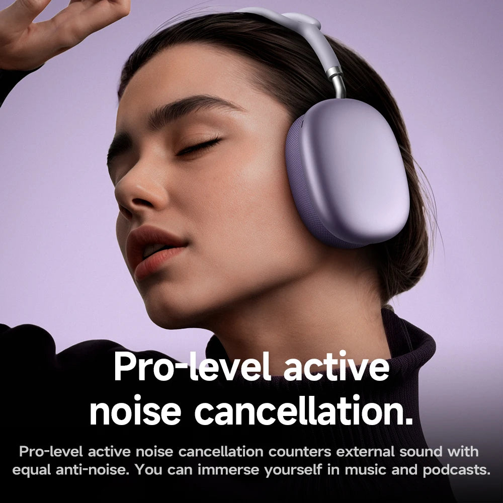 HOCO W65 Plus AirPods Max ANC Noise Reduction Bluetoothe Headphone Over Ear Big Earphones Hifi Headsets With Magnetic Earmuffs