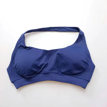 NCLAGEN Impact Sports Bra Women Seamless Halter Top High Support Push-up Open Back Gym wear Fitness Yoga Workout underwear