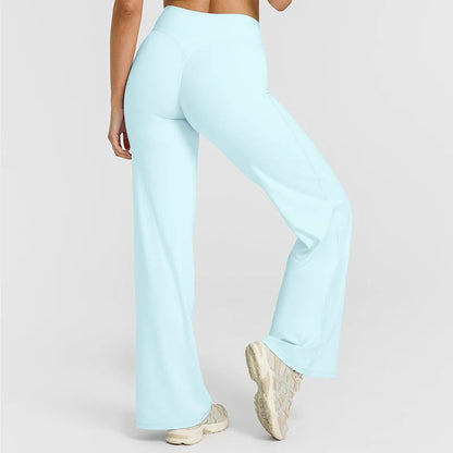 STOUREG Sport Trousers Straight-Leg Pants Ultra Soft Butter Fabric Women's Mid-Waist Yoga Pants GYM Naked Feel Pilates Running