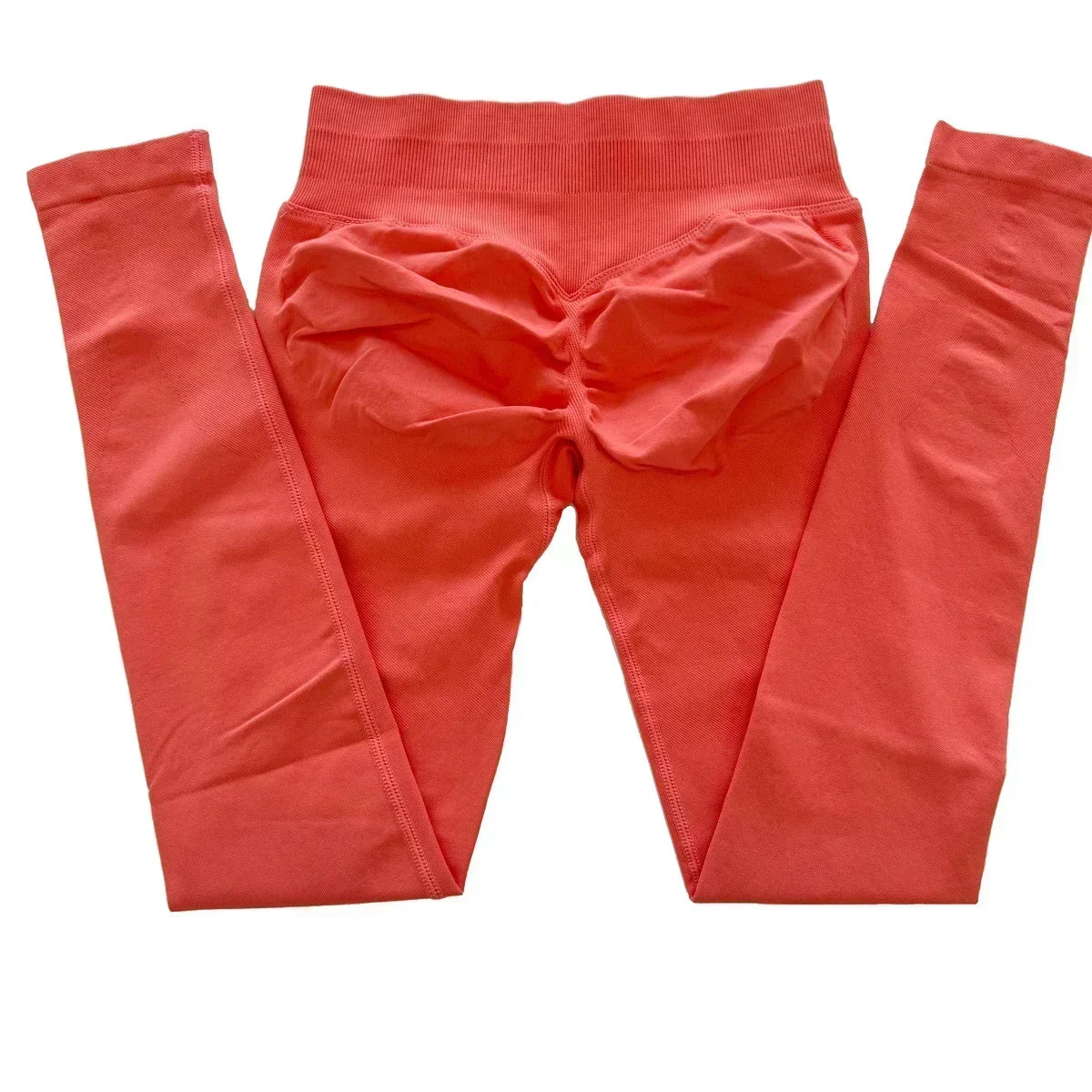 Impact Leggings for Women Low Ribbed Band Seamless Yoga Legging Scrunch Bum Gym Legging Workout Yoga Pants Push Up Sports Tights