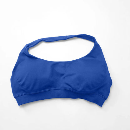 NCLAGEN Impact Sports Bra Women Seamless Halter Top High Support Push-up Open Back Gym wear Fitness Yoga Workout underwear