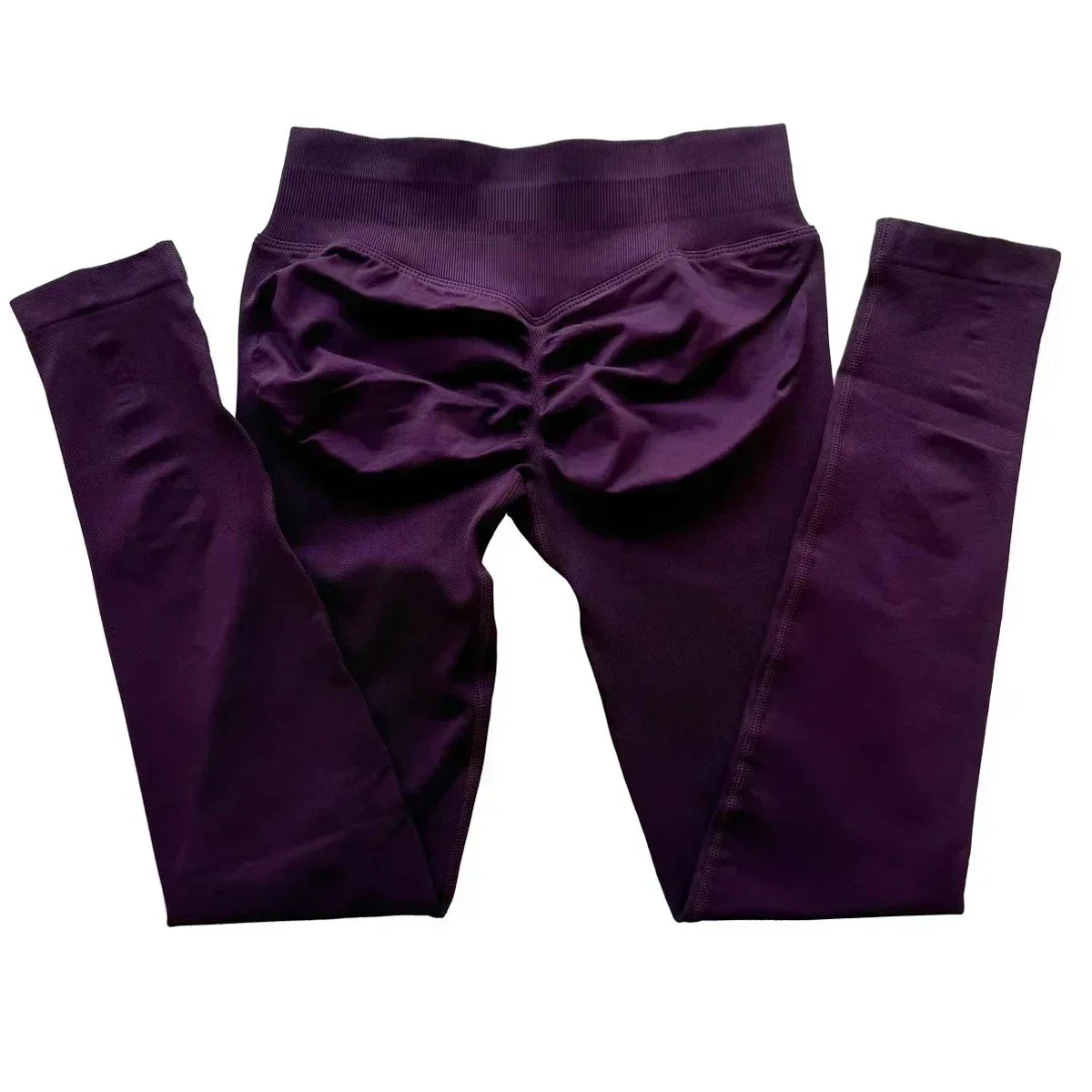 Impact Leggings for Women Low Ribbed Band Seamless Yoga Legging Scrunch Bum Gym Legging Workout Yoga Pants Push Up Sports Tights
