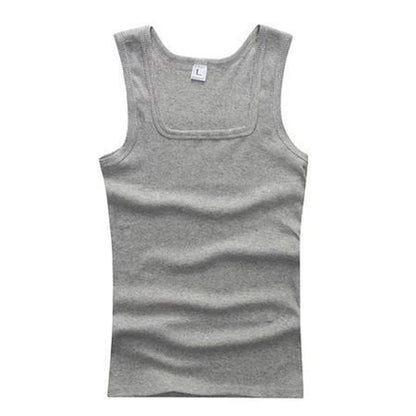 2024 New Men's Pure Cotton Tight Vest Casual Sports Tank Tops Middle-aged Sleeveless Basic Tops Quick Drying Bodybuilding Vest