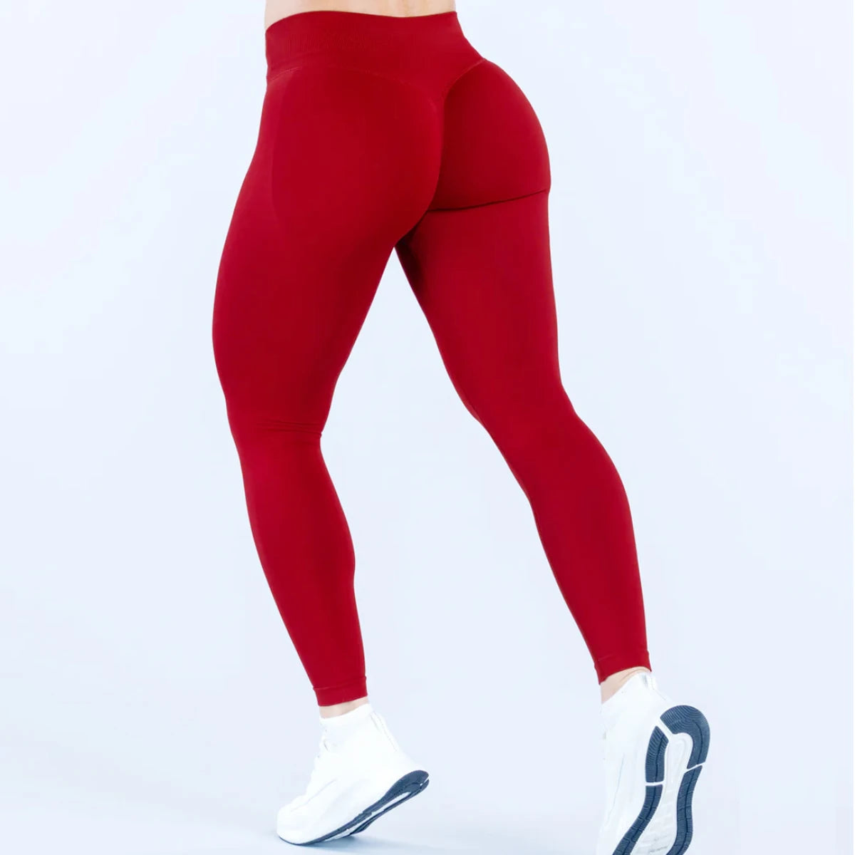 Impact Leggings for Women Low Ribbed Band Seamless Yoga Legging Scrunch Bum Gym Legging Workout Yoga Pants Push Up Sports Tights