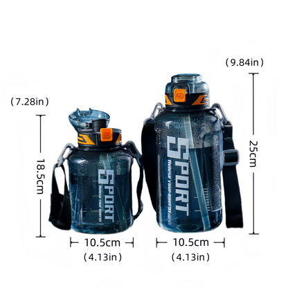 1000ml/1500ml Large Capacity Sports Water Bottle LeakProof Plastic Drinking Bottles Outdoor Travel Cycling Hiking Gym Drinkware