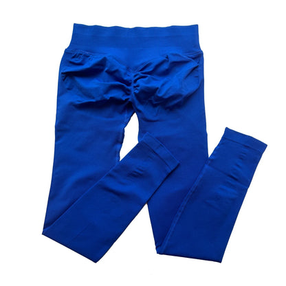 Impact Leggings for Women Low Ribbed Band Seamless Yoga Legging Scrunch Bum Gym Legging Workout Yoga Pants Push Up Sports Tights