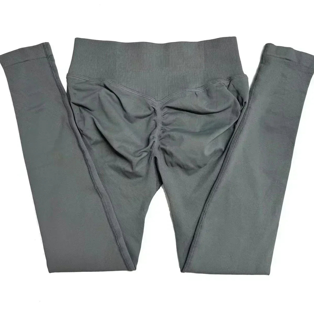 Impact Leggings for Women Low Ribbed Band Seamless Yoga Legging Scrunch Bum Gym Legging Workout Yoga Pants Push Up Sports Tights
