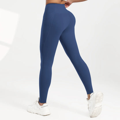 Women Pocket Yoga Leggings Fitness Running High Waist Slim Pants Push Up Sports Gym Quick Dry Jogging Casual Female Workout Pant